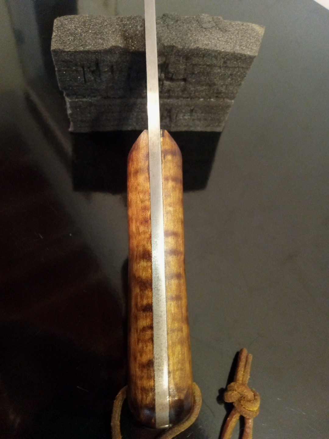 Vintage Custom-HandMade JEFF WHITE 11'' Primitive Camp Knife. Thick & Heavy Duty