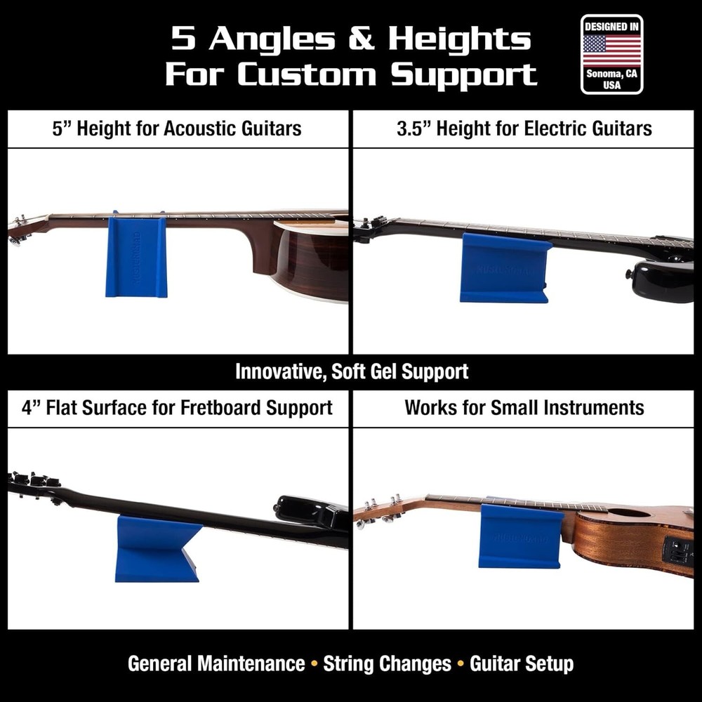 Instrument Work Mat & Cradle Support for Guitar Bass Violin Stringed Tools