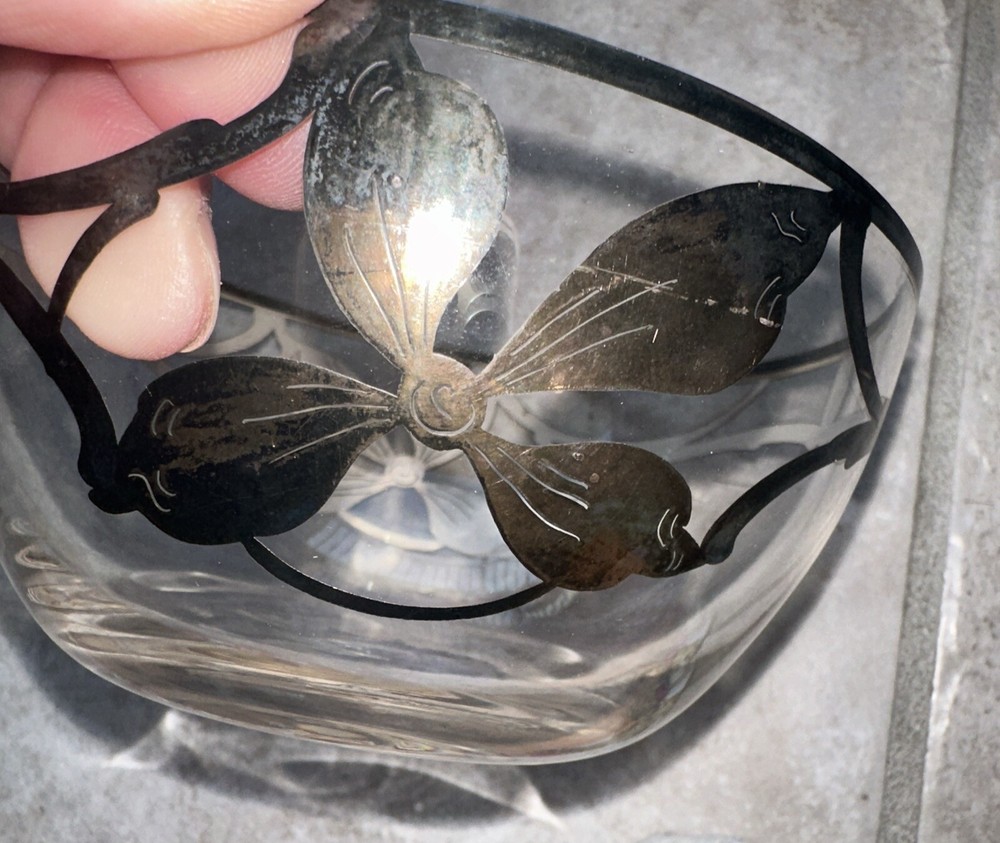Five Antique Bowls Sterling Silver Overlay