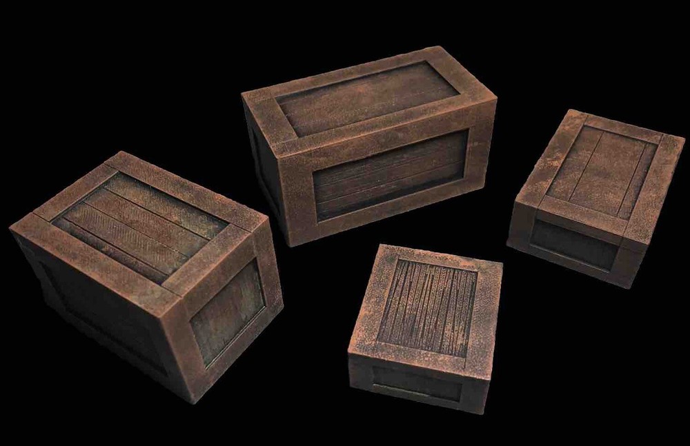 Large Boxes Set (4) Terrain Warhammer 40k Scenery