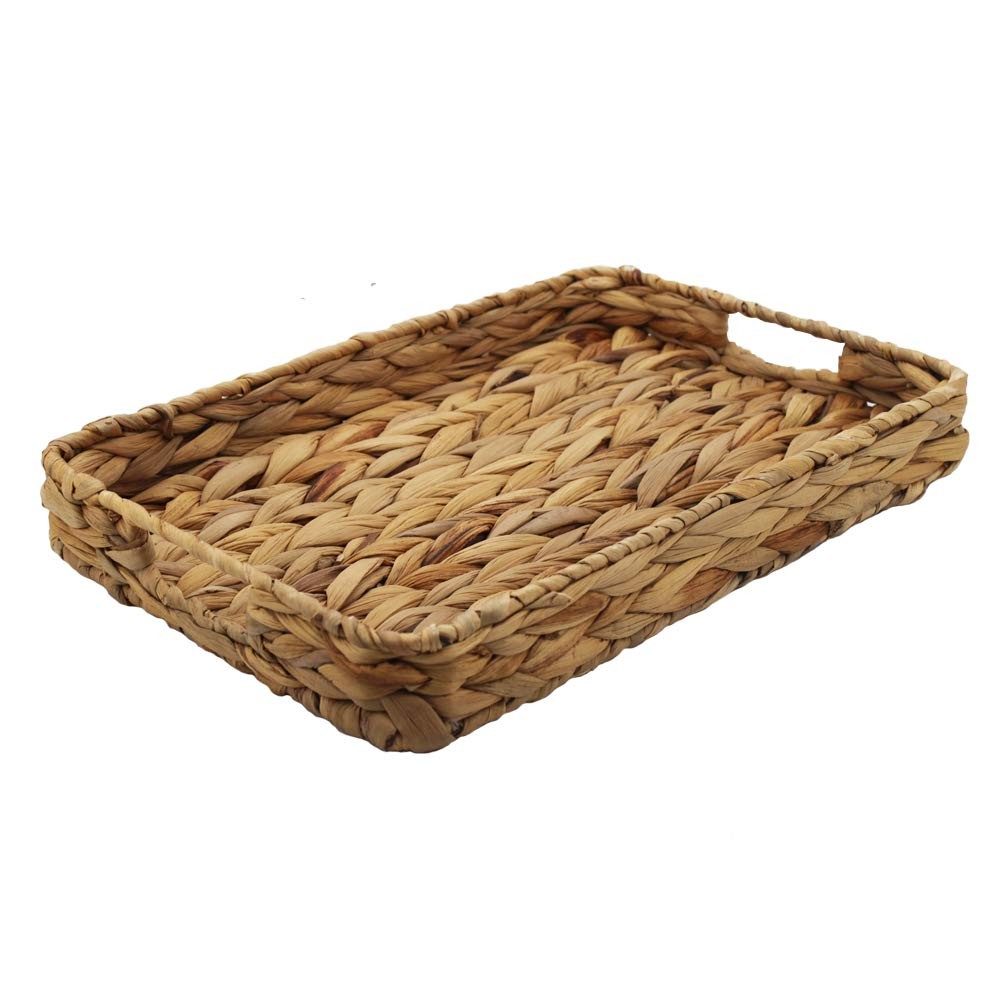Grass Weaving Tray Storage Bin Fruit Tea Arts And Crafts Tray-A-S 1 PC