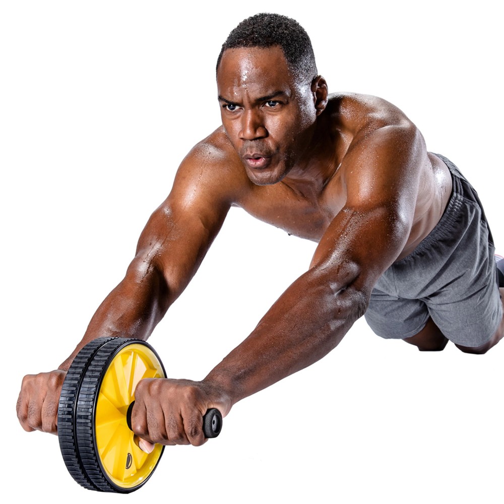 Athletic Works Dual Ab Wheel, 7" Diameter, Core Strength, Abdominal Trainer