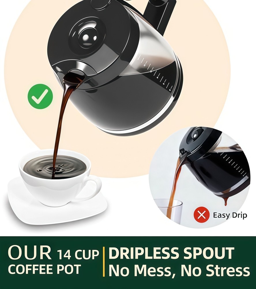 Cuisinart 14-Cup Replacement Carafe for Coffee Maker, DCC-2200RC