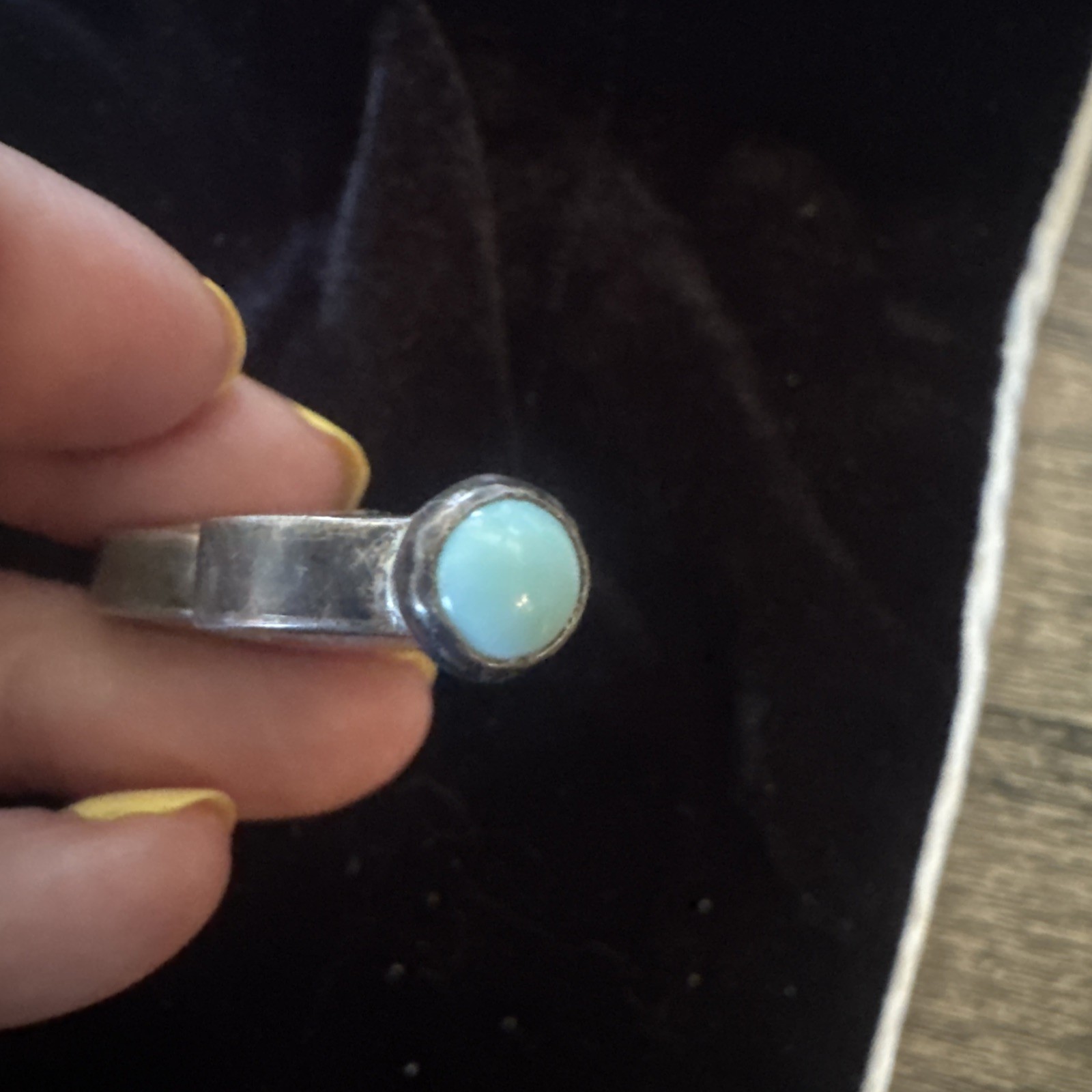 Vintage Mexican Sterling Silver Perfume Bottle Snuff Turquoise Top 1.5”