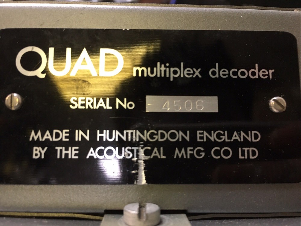 QUAD FM TUNER + MULTIPLEX DECODER - 100% UNTESTED - SPARES OR REPAIRS