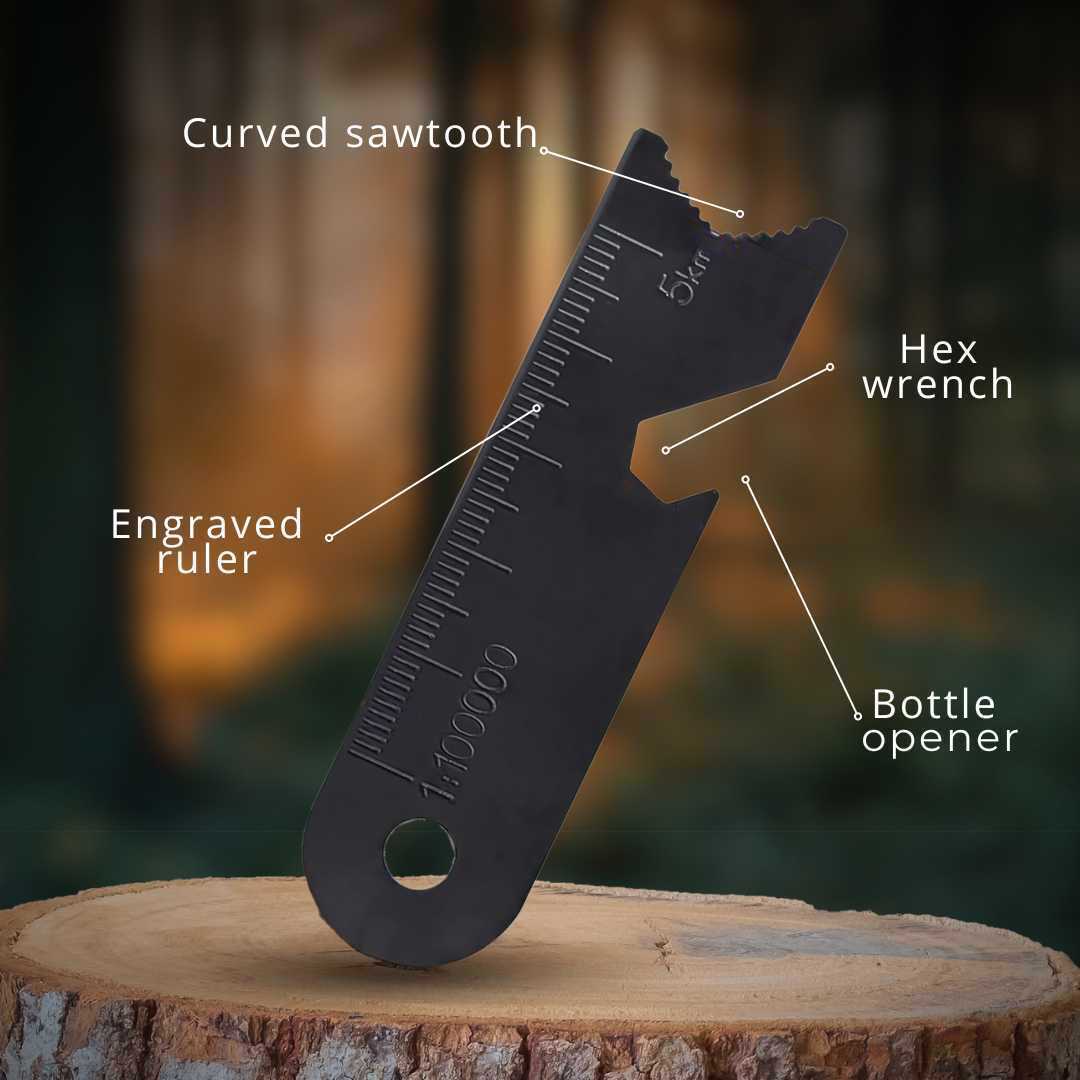 Dubrak Wood Handle Ferro Rod Fire Starter Flint + Fatwood + Burlap Bag