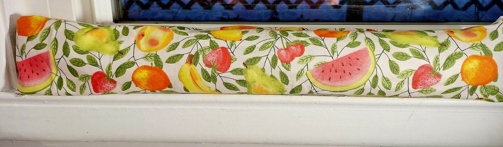 Door Draft Stopper, Cedar Filled, Window Draft Stopper, Fruit