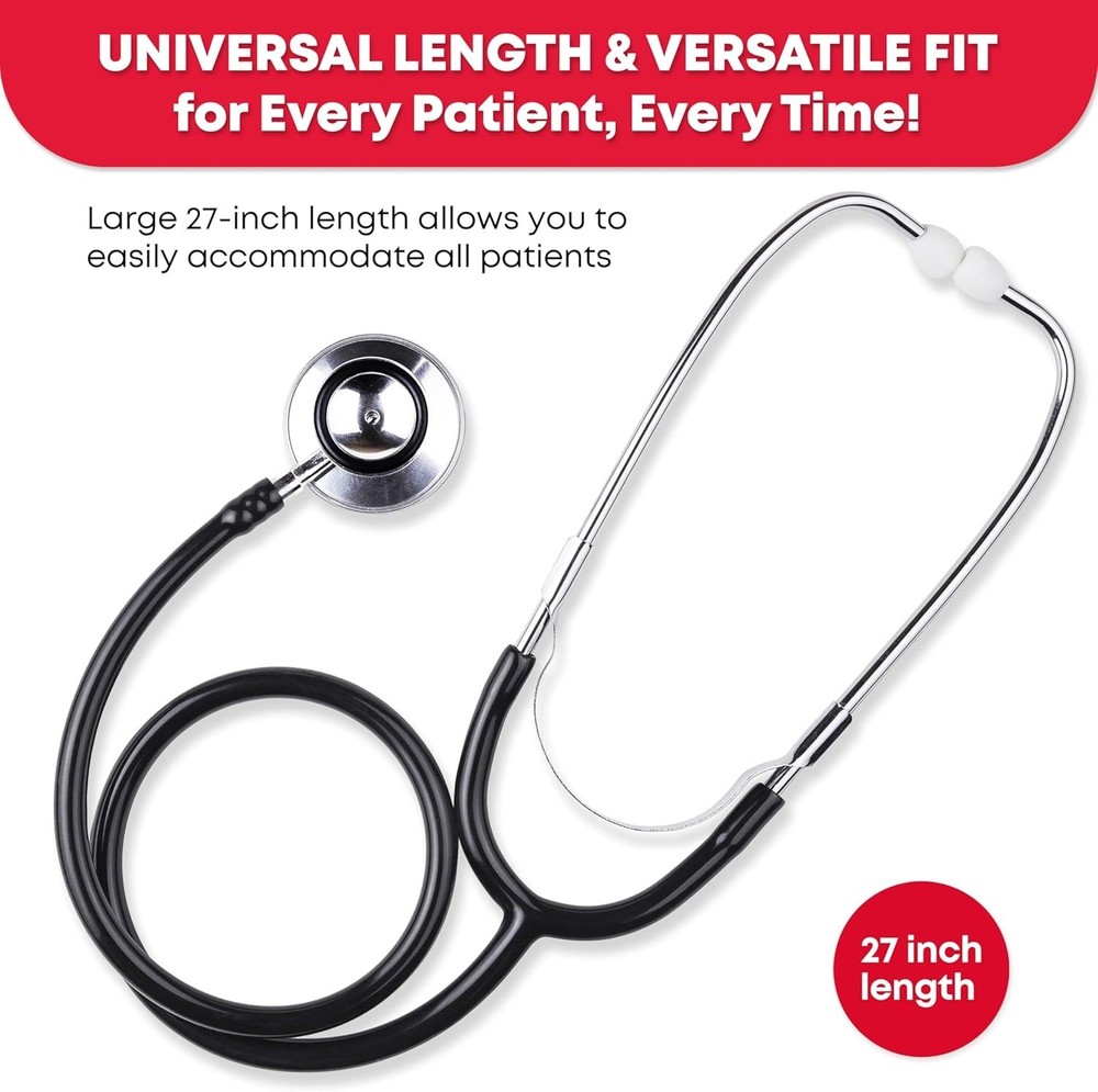 Dual Head Stethoscope, Black