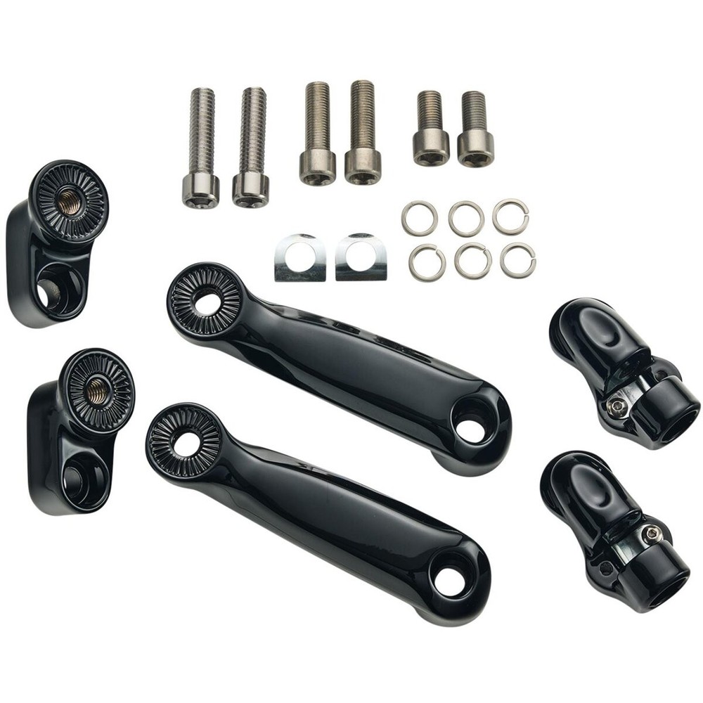 Ciro Black Adjustable Passenger Peg Mount 6R220