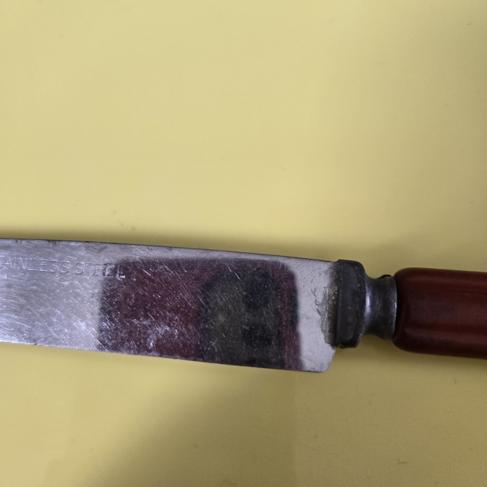 Vintage Bakelite Red Handle Knife Stainless Blade