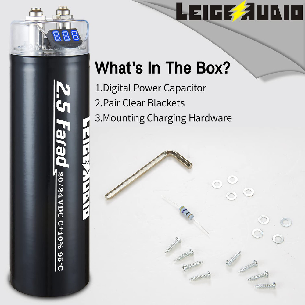 2.5 Farad Digital Power Capacitor for Car Audio System, Performance Car Audio Ca