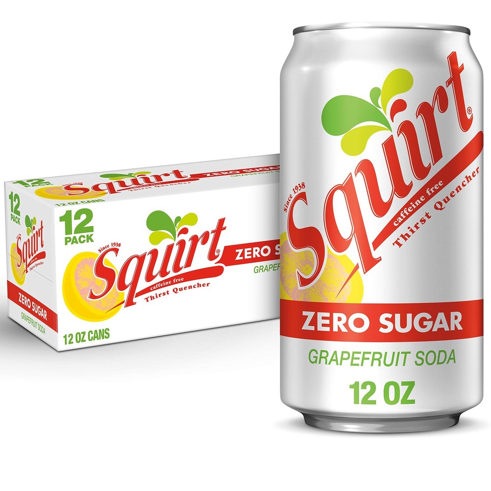 Soda Zero Sugar Grapefruit 12 fl oz Cans 12 Pack