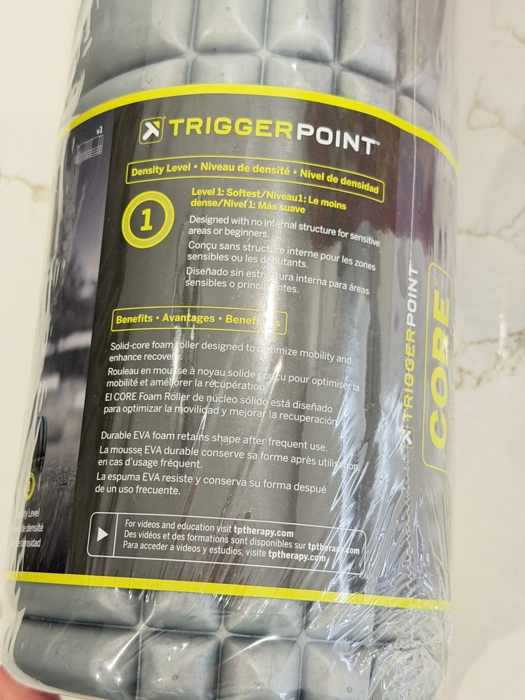 TriggerPoint 12" Solid Core Foam Roller - Gray