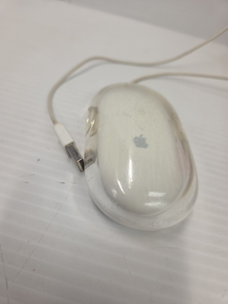 Apple Mac Pro Mouse Genuine Wired Optical M5769 Clear White