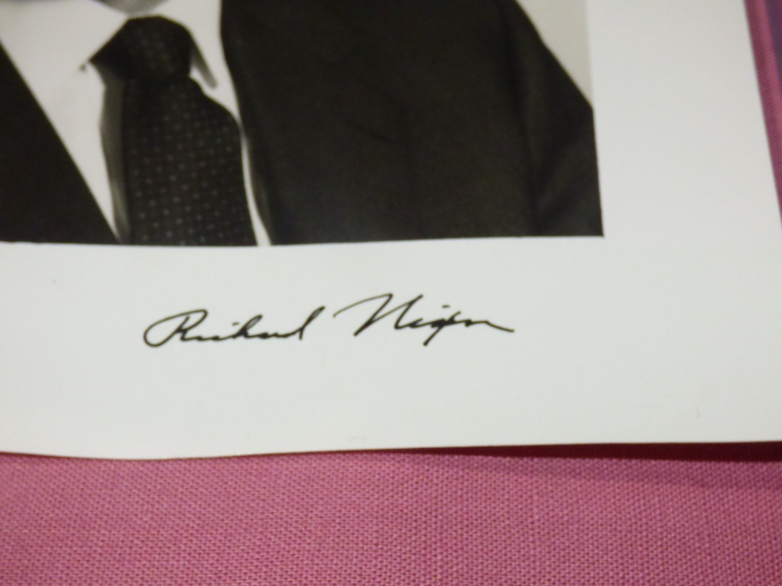 President Richard Nixon Signed Business Card and Official White House Photo