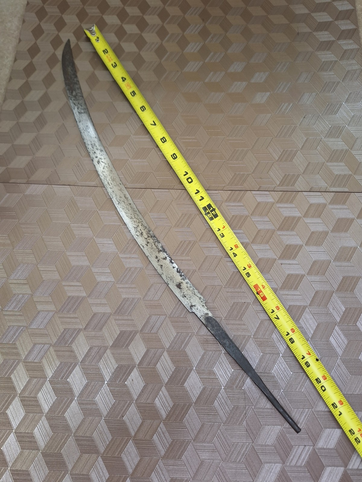 Antique Hand Forged Marked GERMANY Dussack Sword Blade ONLY 15" Blade 21" 0al