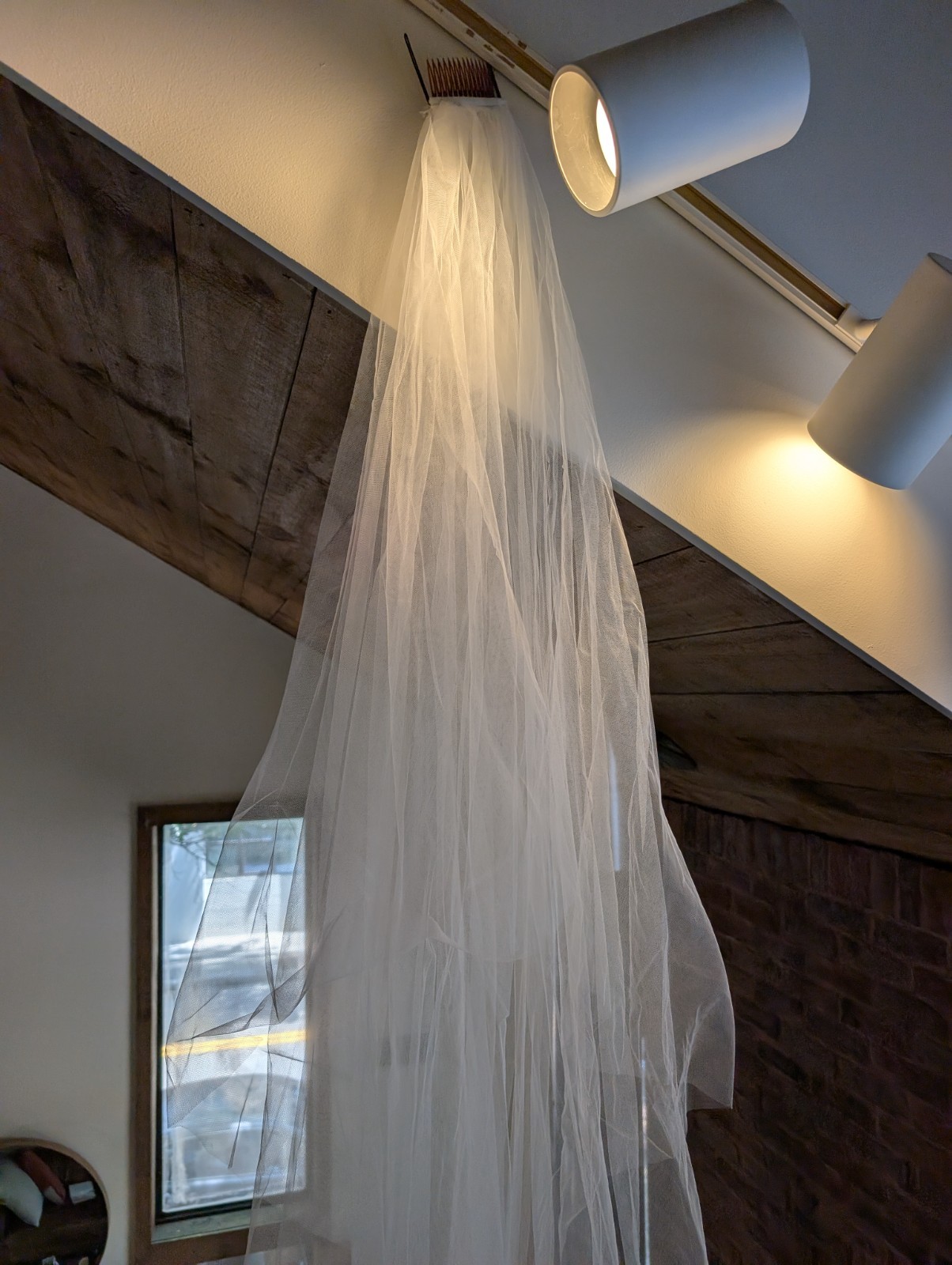 PRONOVIAS WEDDING VEIL – 108" (CATHEDRAL) – PURCHASED/MADE IN SPAIN – WORN ONCE!