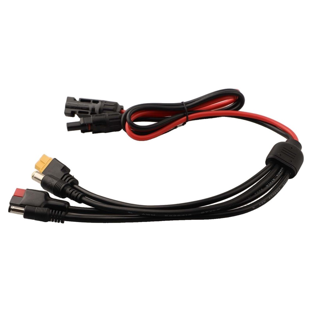 Solar Panel Connector Adapters 4-in-1 Solar charging cable for XT60/DC5521/7909