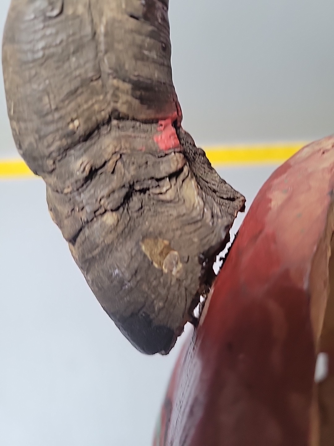 Vintage hand carved & painted wood devil mask Mexico?