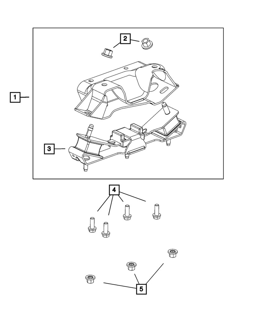 Genuine Mopar Transmission Mount Isolator 68271946AA