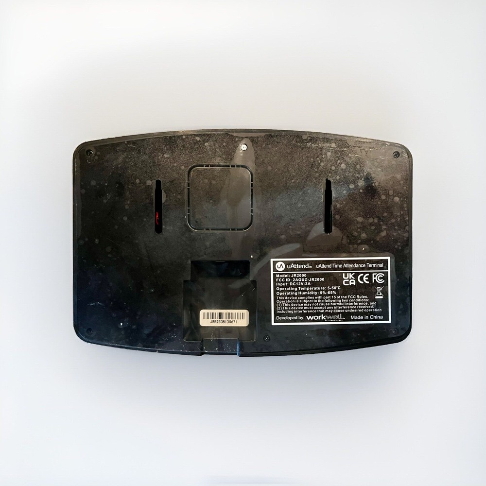 uAttend JR2000 Cloud-Connected Touchscreen Time Clock with Finger Scan, RFID