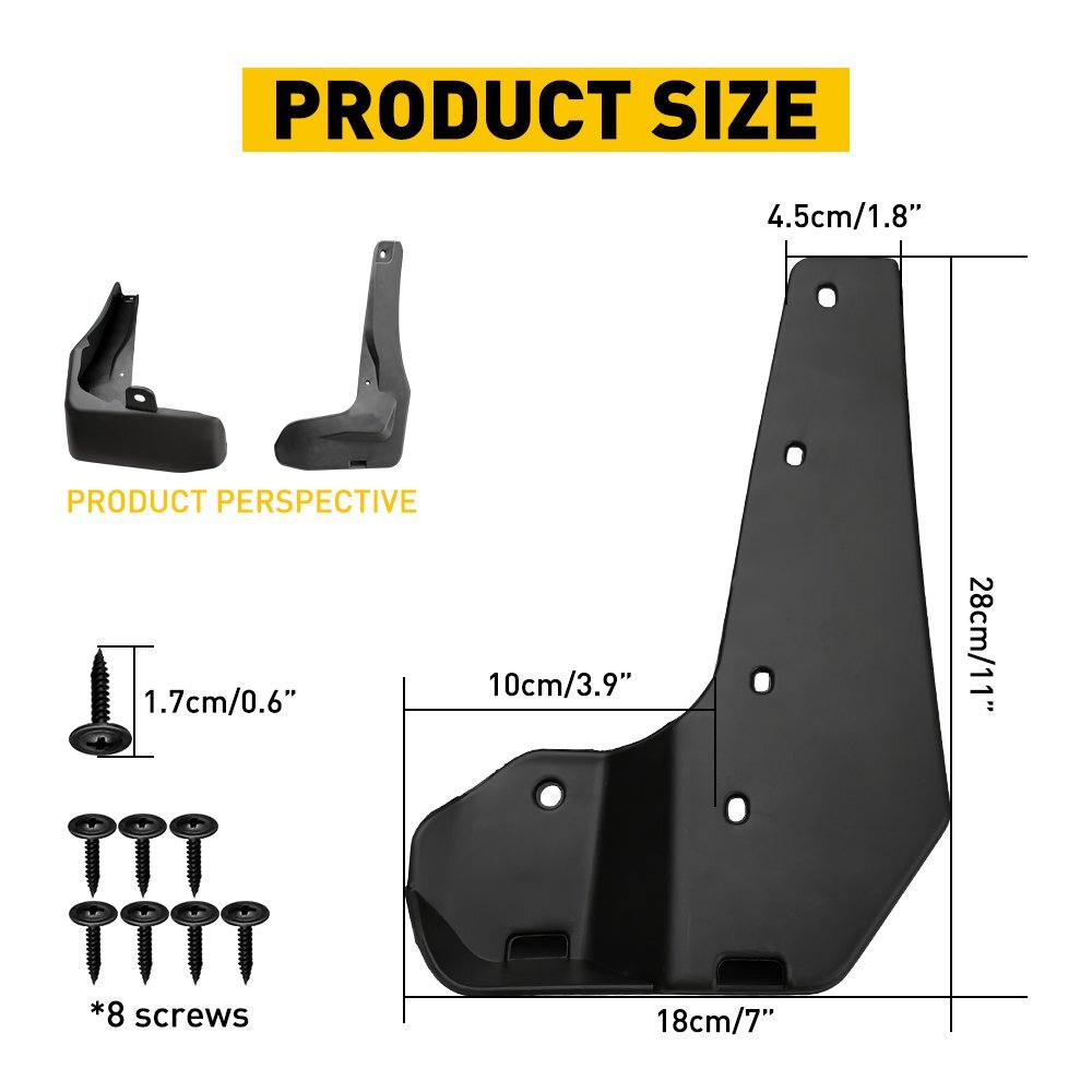 For Honda Civic Hatchback 2017-2021 Hatch Mud Flaps Splash Guards Mudguards Set