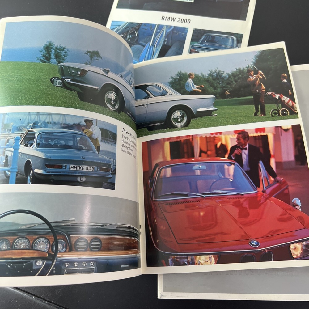2X BMW 2000CS / C automatic sales brochure. And Single Page Ad