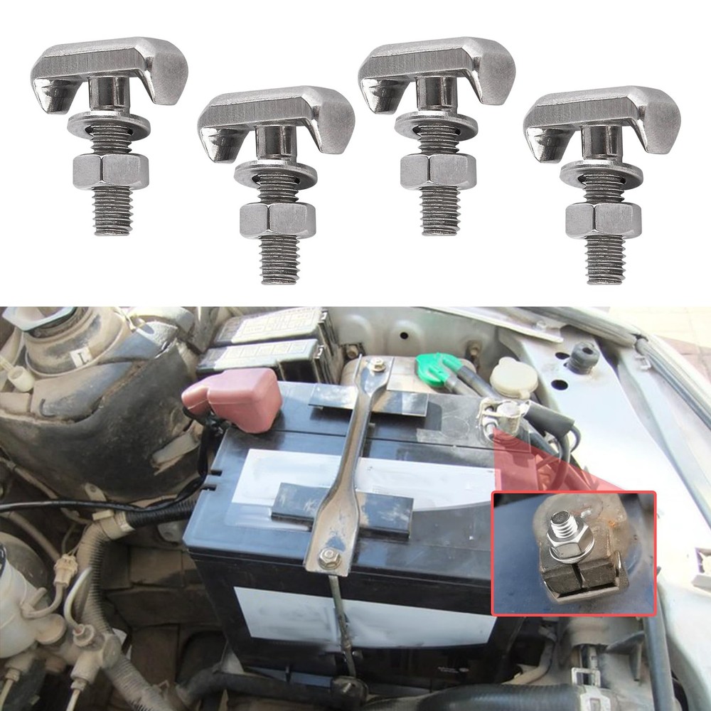 4Pcs Battery Terminal Bolt Battery Terminal Nuts Replacement Battery Terminal