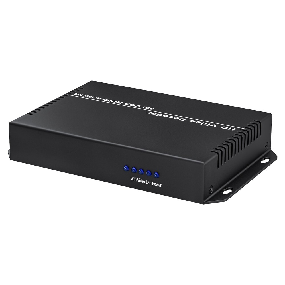 H.265 NDI Decoder 1080p SDI 4K HDMI Top Box VGA Video Decoder 4 Stream Receiver