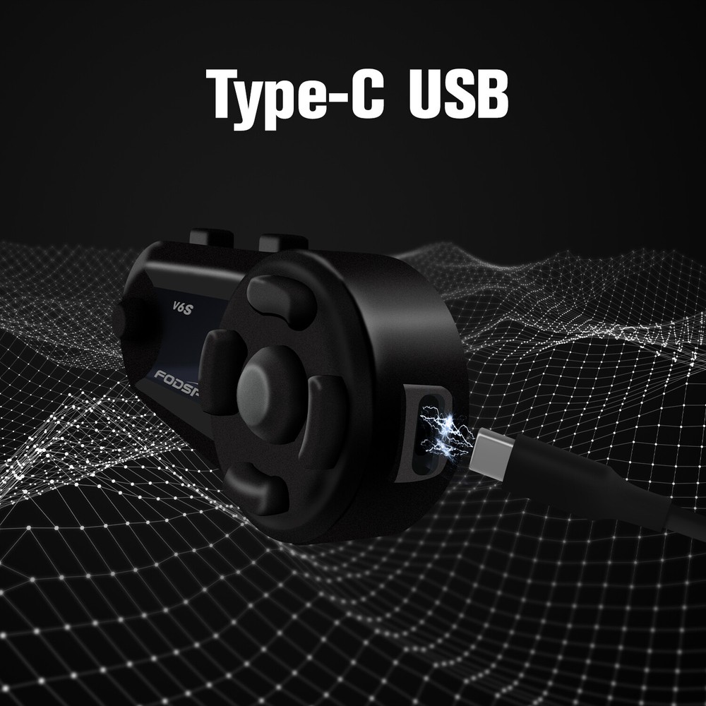 2X V6S Bluetooth Intercom Motorcycle Helmet Headset Interphone 1KM 2 Way Type-C