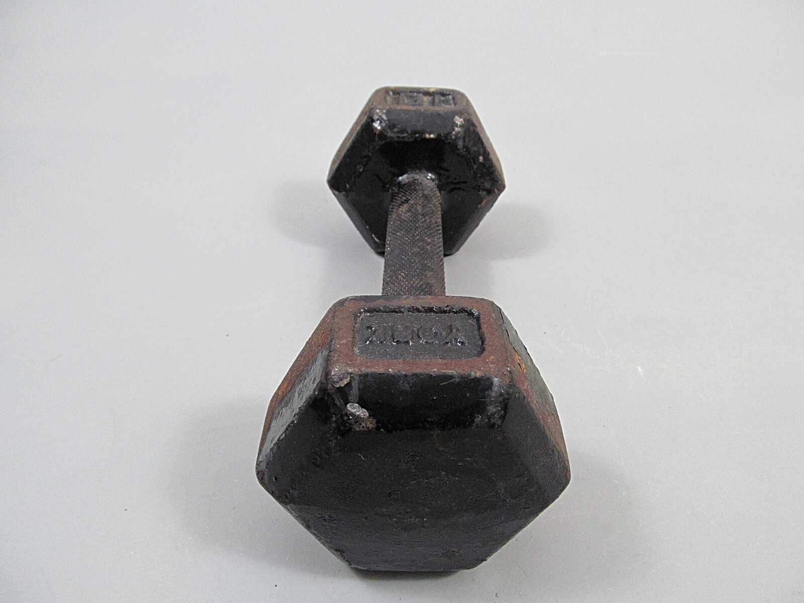 Vintage York 10 lb Cast Iron Hex Dumbbell
