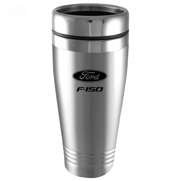 Ford F-150 Logo Silver 16oz Stainless Steel Tumbler Travel Mug Official Licensed