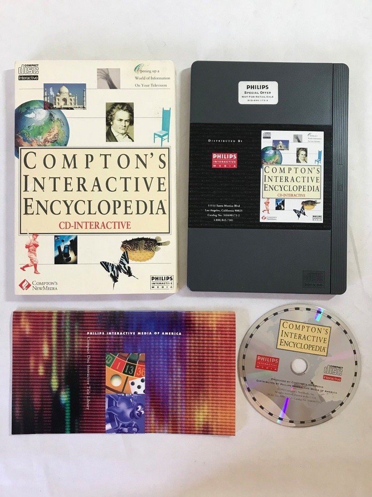 Compton's Interactive Encyclopedia Philips CD-i Complete in Long Case