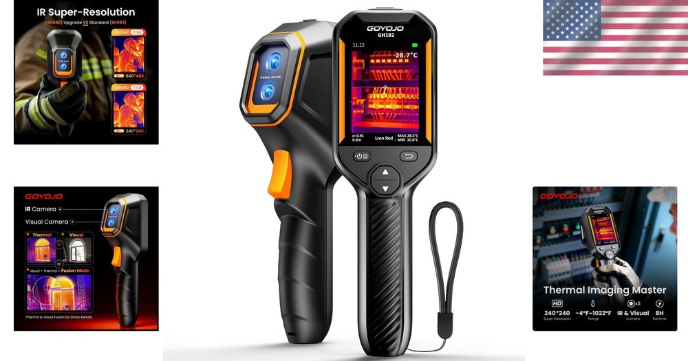 Handheld Thermal Imager with High-Resolution Display & 3 Imaging Modes for HVAC