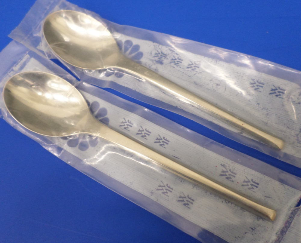 2 WMF Cromargan HELSINKI Glossy Stainless GERMANY Flatware 6 1/8" TEASPOONS New!