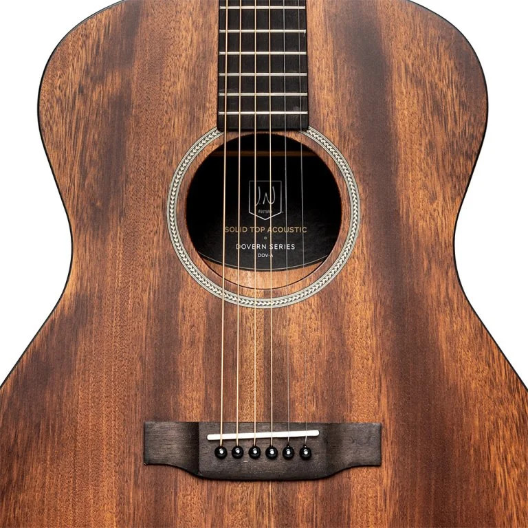 Acoustic auditorium guitar with solid top, Dovern series
