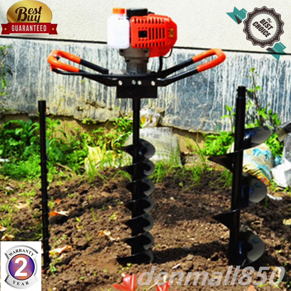 52CC 2.4HP 2Stroke Post Hole Digger Earth Auger Gasoline One Man Machine 3xDrill