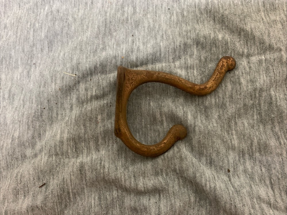 Vintage Brass Cast Double Coat Hook