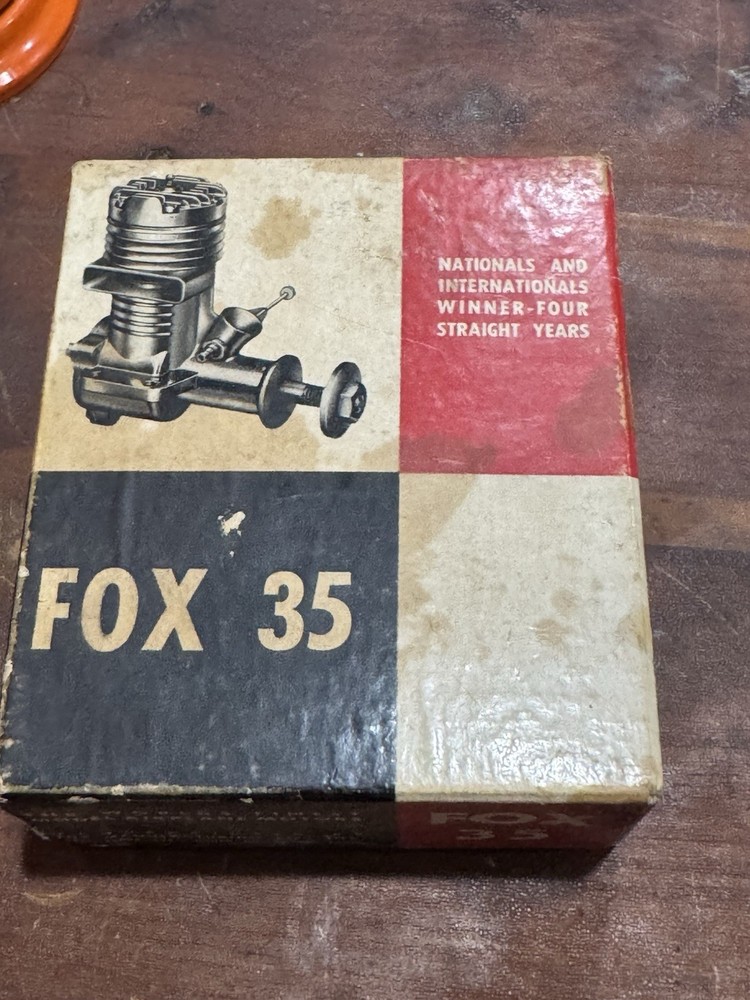 VTG Fox .35 Model Airplane Engine Box ONLY Original Packaging Control Line USA