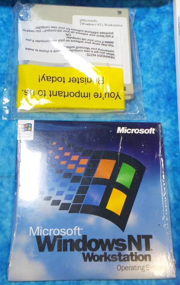 Microsoft Windows NT Workstation 4.0 CD Floppies Full Version Retail w/ CD Key