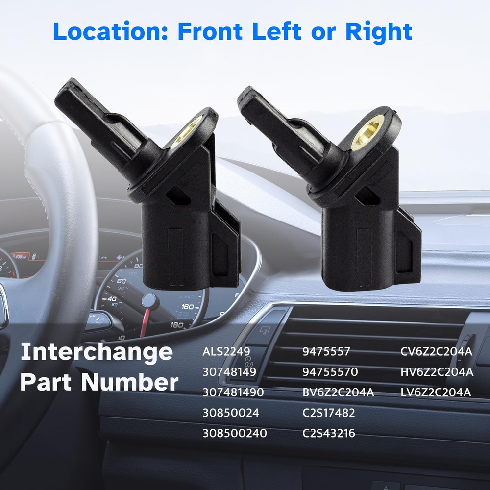 Front ABS Wheel Speed Sensor Left Right fit for Ford Escape Focus Transit Con...