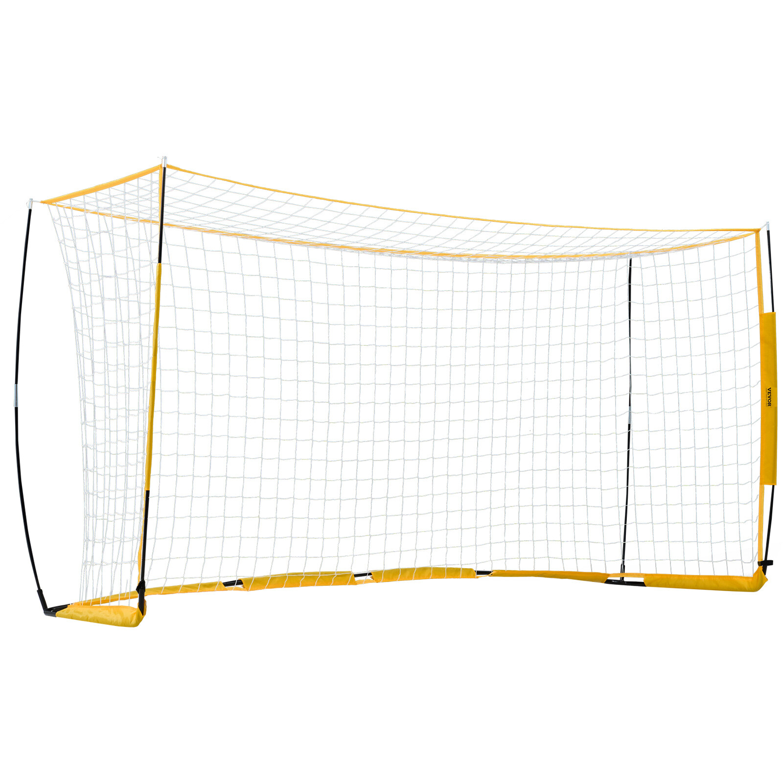 12x6 ft Portable Soccer Goal Kids Soccer Net Carry Bag Backyard Training Yellow