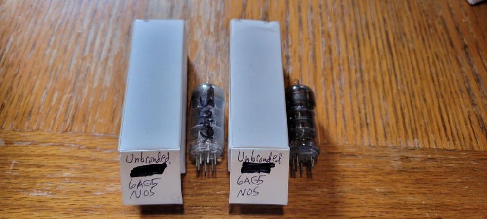 (2) Unbranded NOS 6AG5 Vacuum Tubes Tested