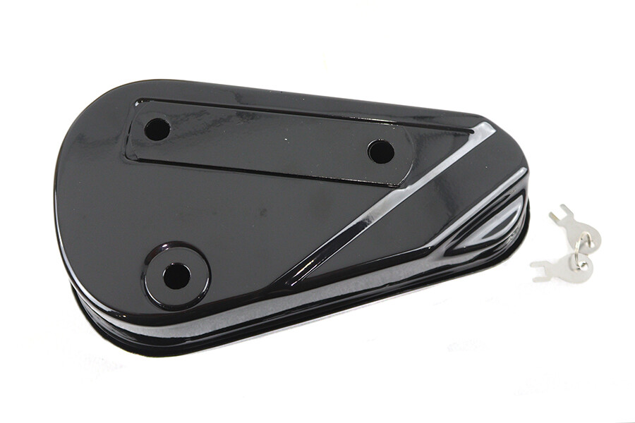 Oval Right Side Black Tool Box fits Harley Davidson