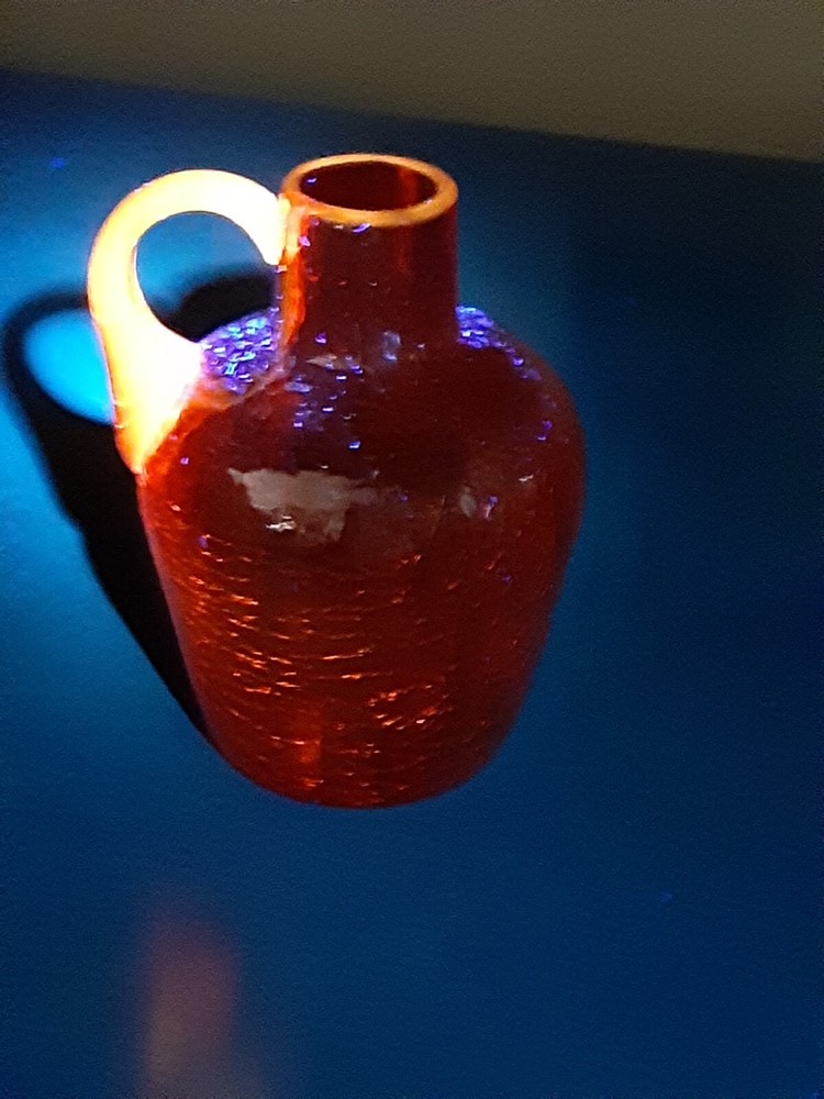Vintage Crackle Glass Pitcher