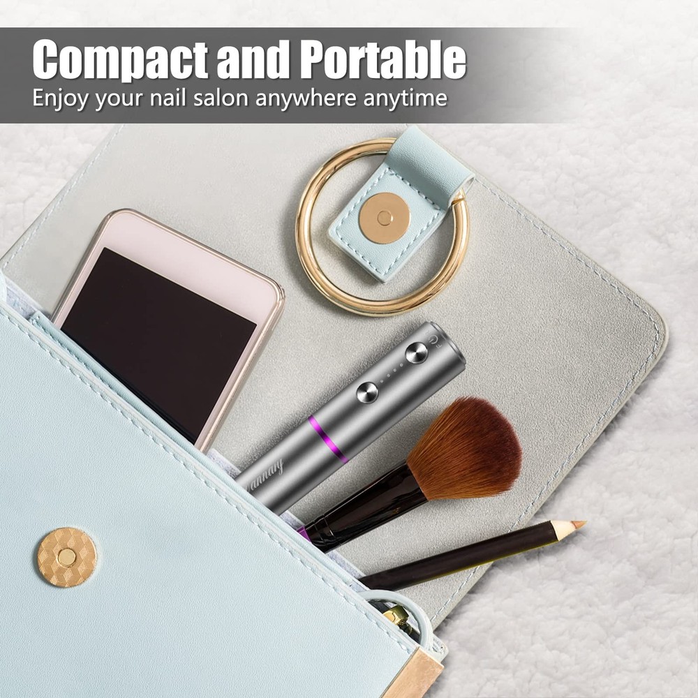 Nail Drill Machine Professional, Rechargeable Cordless Nail File with Bits Ki...