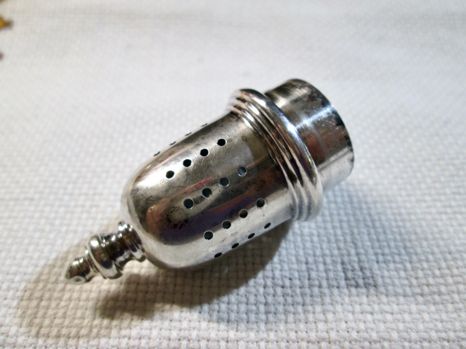 Antique Sterling RTH 136 Pedestal Salt and Pepper Shakers, Art Deco,30s,monogram