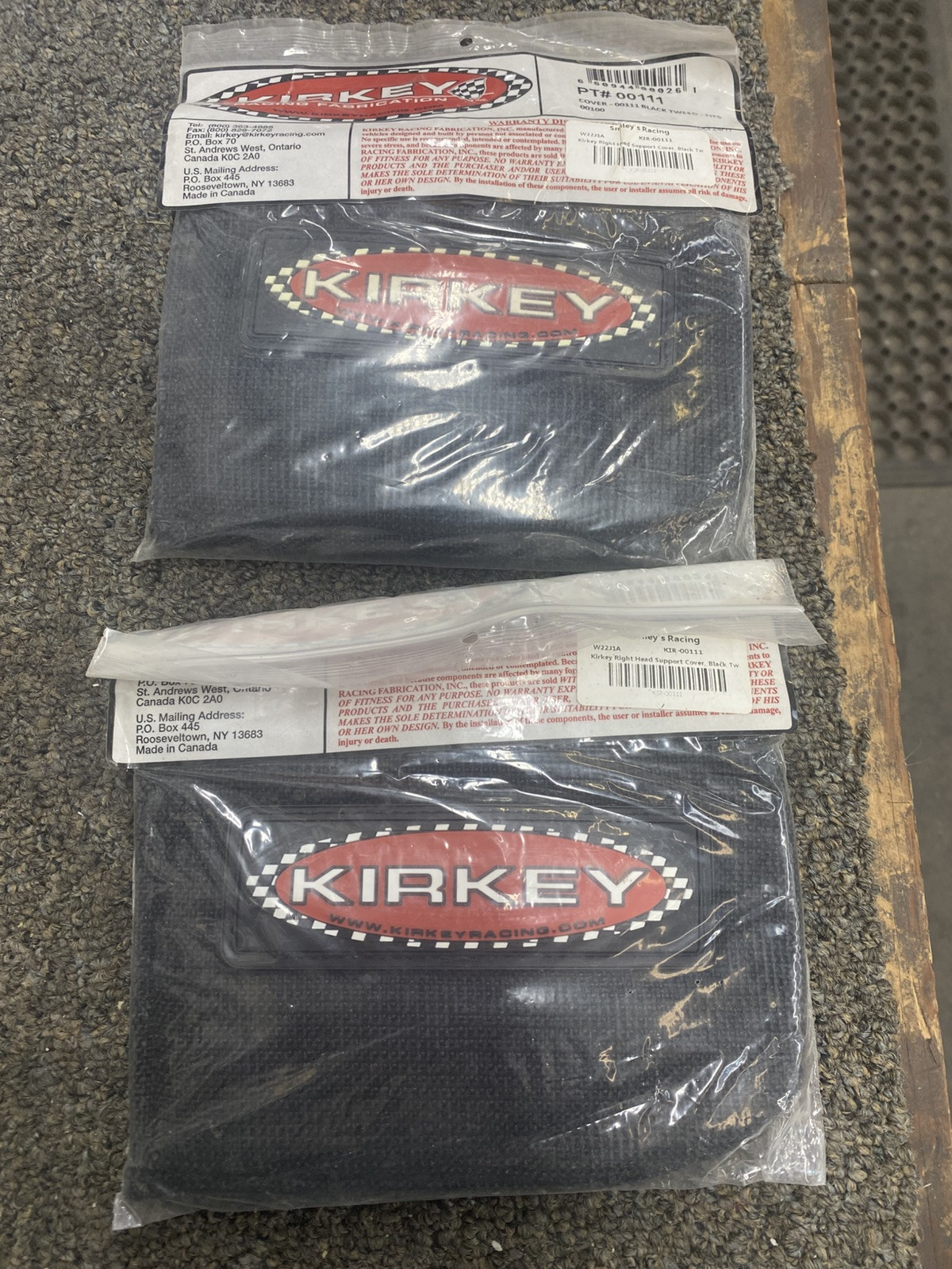 KIRKEY 00111 RIGHT HEAD SUPPORT COVER  BLACK  SET OF 2 PCS