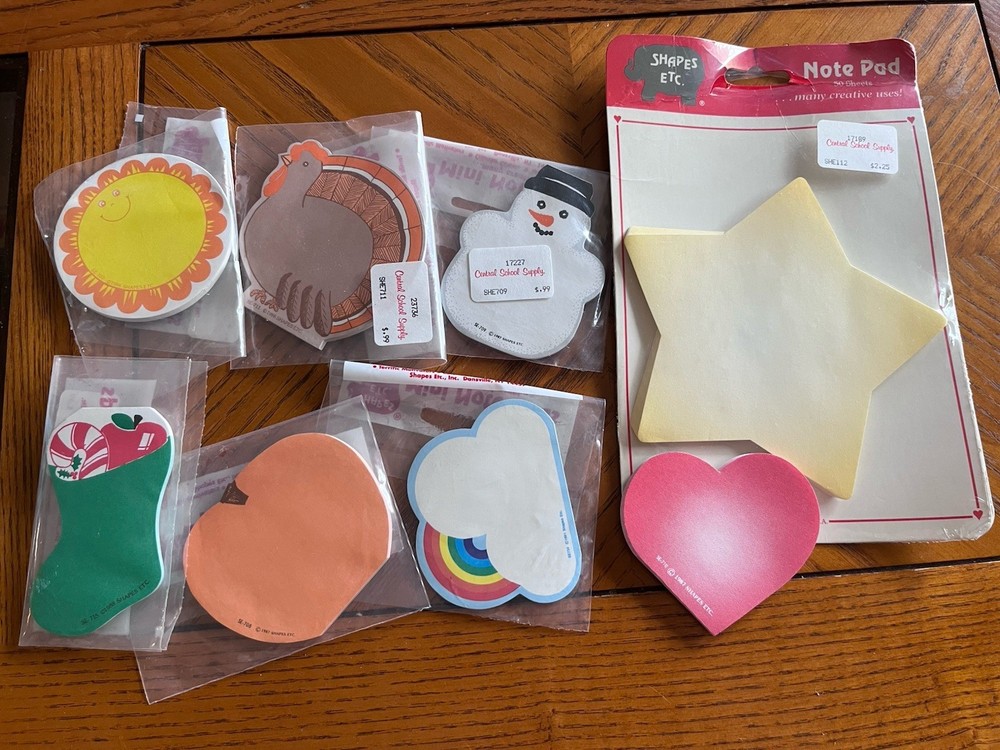 Vintage Shapes Etc. Shaped Notepad - Assorted Lot