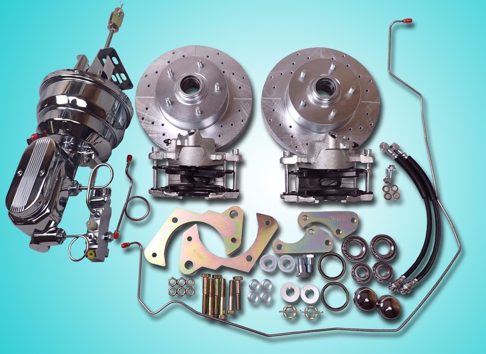 1965-1968 chevrolet fullsize  power front disc brake conversion chrome add pv4c
